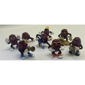 California Raisins Vintage PVC Figures Lot of 8 1980s Advertising Toys Mixed Set